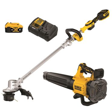 Advanced Pure Value 20V 14 in. Cordless Folding String Trimmer and Handheld Blower Combo Kit Everyday