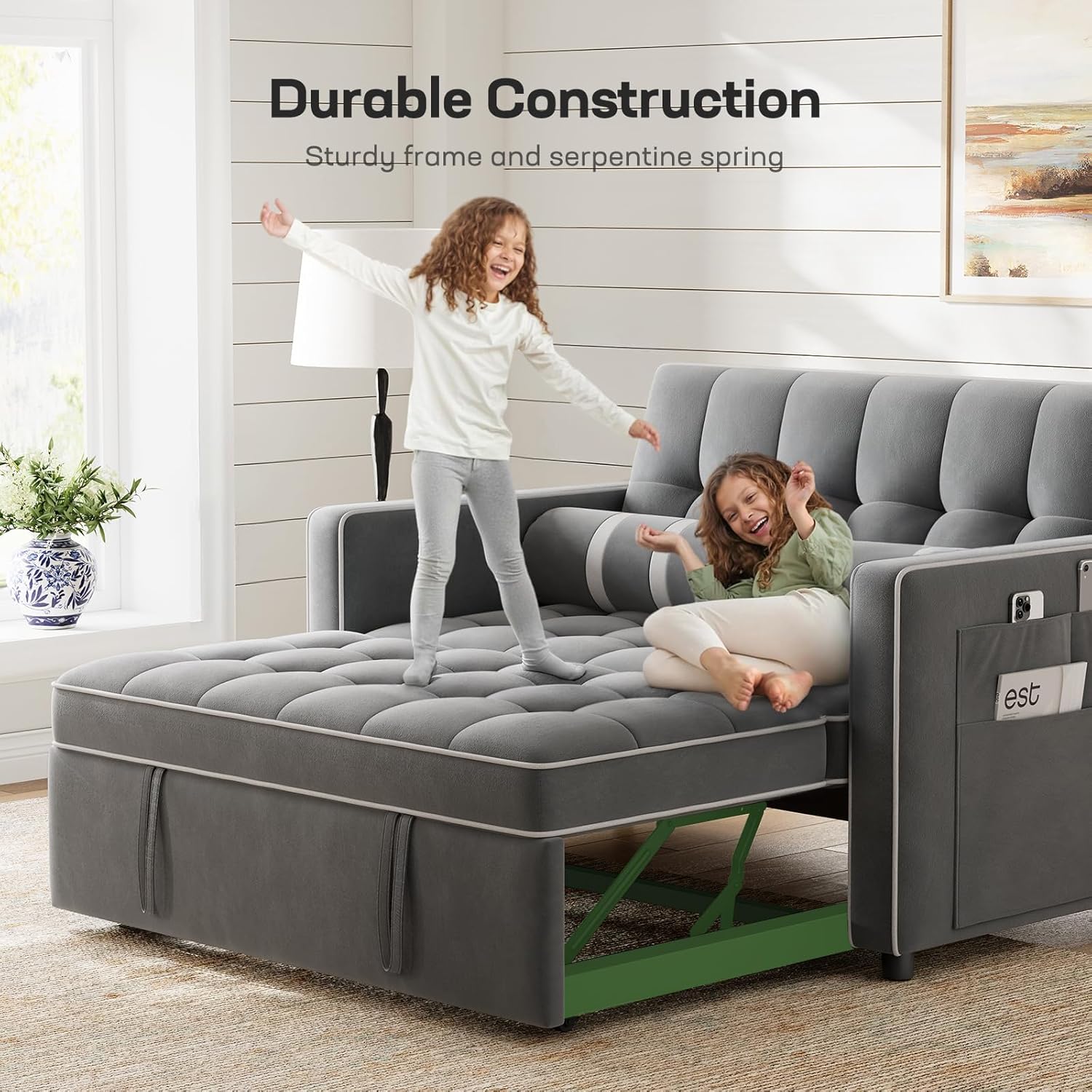 Annual Basic Line Sofa Bed 3-in-1 Convertible Sleeper Sofa Enhanced