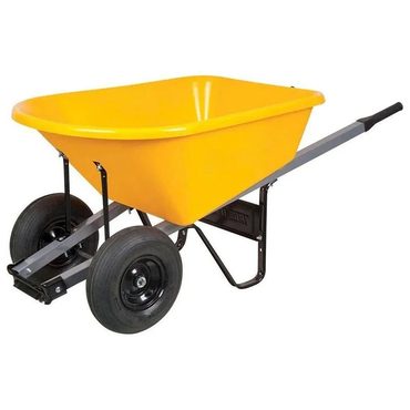 2026 Debut True Basics 6 Cu. ft. Poly Wheelbarrow with Dual Wheels RP6DWLG8 Fine