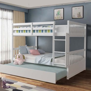 Limited Clear Choice Solid Wood Full Over Full Bunk Bed Frame With Trundle Sound