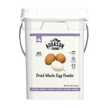 Advanced True Basics Augason Farms Dried Whole Egg Powder Emergency Food Supply 11 Pound 4-Gallon Pail 383 Servings Fine