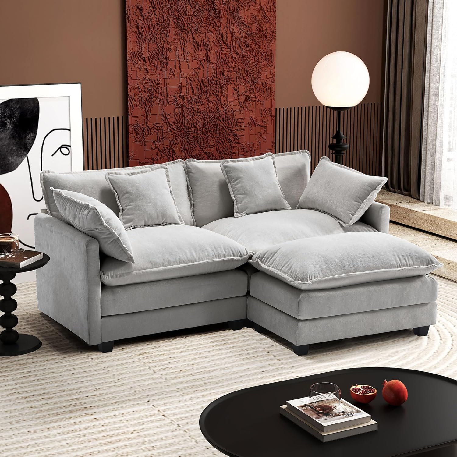 Premium Fresh Find Ihanherry 146" U-Shaped Modern Sofa Modular Sectional Cloud Couch Grey Practical