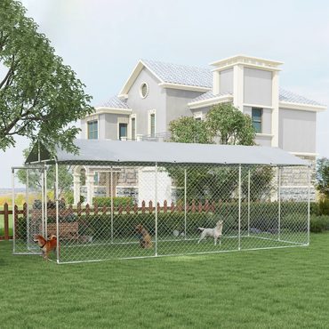 Brand New Fresh Find PawHut 19.7' x 7.5' x 7.5' Outdoor Dog Kennel W/ Waterproof Roof Universal