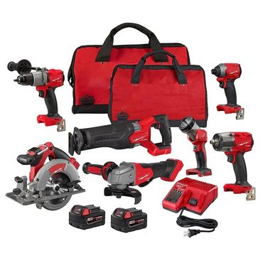 2026 Upgraded Open Market 18V M18 FUEL Lithium-Ion Brushless Cordless 7-Tool Combo Kit 5.0 Ah Sensible