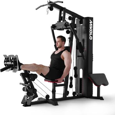 Essential Simple Goods Mikolo Home Gym, Workout Station with 150LBS Weight Stack, Multifunctional Home Gym Original