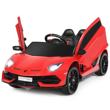 Genuine Everyday Co Licensed Lamborghini SVJ Kids Ride-On Car, 12V Battery Powered Sports Car Toy with Trunk & Remote Budget