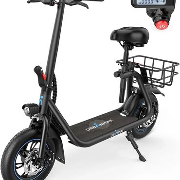 Limited Basic Line URBANMAX C1 Electric Scooter with Seat, 450W Powerful Motor up to 22 Miles Range Functional