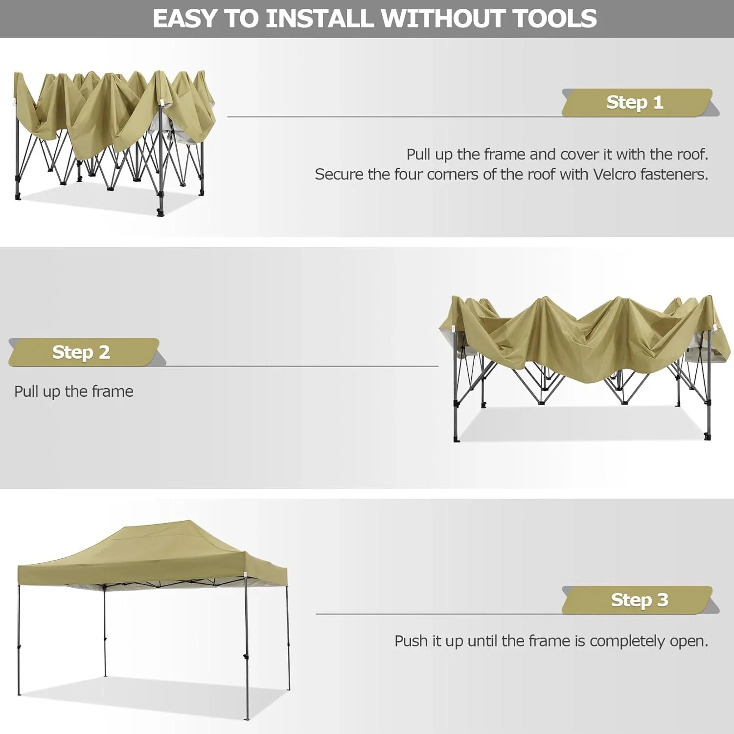 In Stock Pure Value COBIZI 10x20 Heavy Duty Pop up Canopy Tent with 6 Sidewalls Black Functional