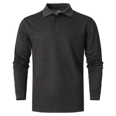 Popular Standard Goods Men's Black Long Sleeve Polo Distinctive