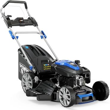 2026 Upgraded Pure Value PowerBlade VS950 200cc Self-Propelled Petrol Lawn Mower, Electric Start, Black/Blue Enhanced
