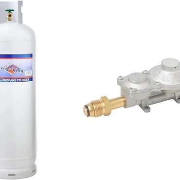 Select Basic Line Steel Propane Tank Cylinder with POL Valve and Collar, Flame King Modern