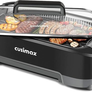 New 2026 Standard Goods CUSIMAX Smokeless Indoor Electric Grill, 1500W Korean BBQ, Non-stick Plate, Black Everyday