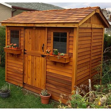 Advanced Pure Value Cabana 9 ft. W x 6 ft. D Wooden Storage Shed Sensible