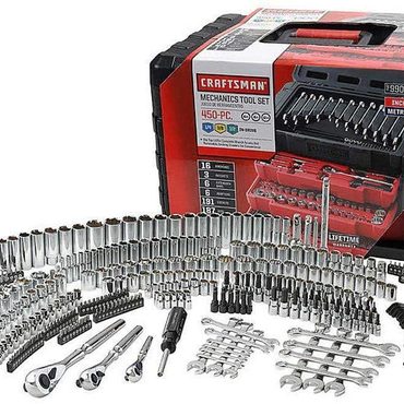 Advanced True Basics Craftsman 450-Piece Mechanics Tool Set, Ratchet Socket Hand Wrench Toolset Sensible