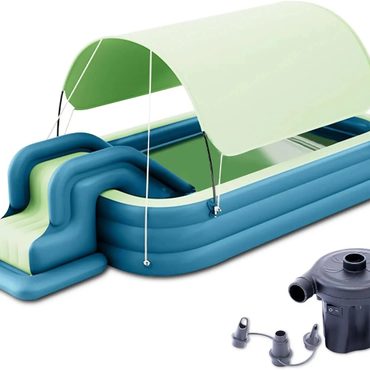 Limited Everyday Co Ergocar Inflatable Swimming Pool with Water Slide and Awning for Kids Sensible