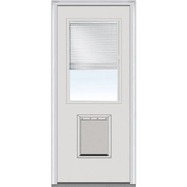 In Season True Basics National Door Company Steel Exterior Door, 1/2 Lite Clear Glass, 32x80 Reliable