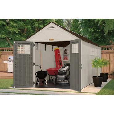 Classic Basic Line Tremont Outdoor 8 ft. W x 16 ft. D Plastic Storage Shed Value