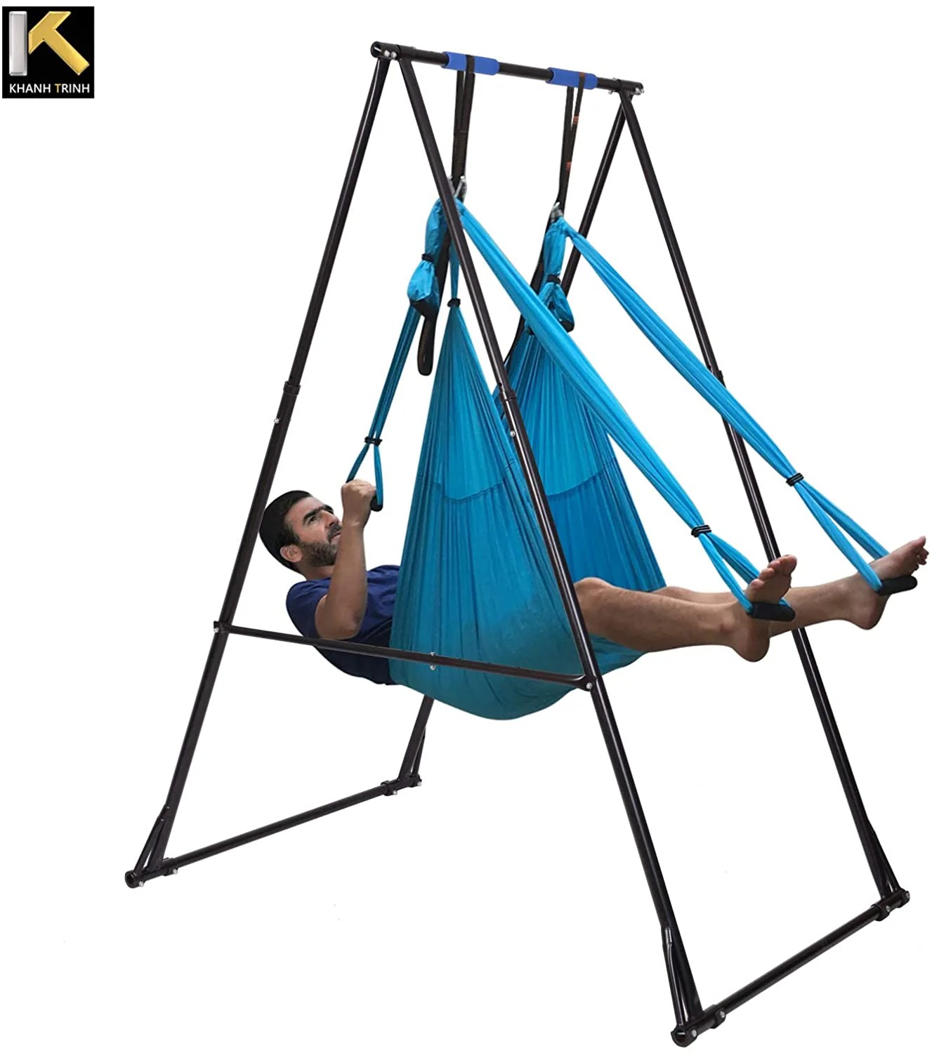 Essential Direct Source Air Yoga Equipment Set Blue Aerial Yoga Hammock KT Swing Stand Reliable