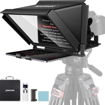 Limited Simple Goods Neewer X12 Aluminum Alloy Teleprompter for iPad Tablet Smartphone DSLR Cameras with Remote Control Sound