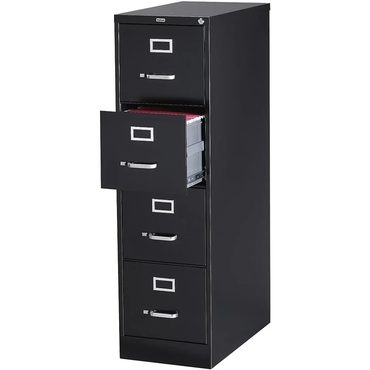 New 2026 True Basics STAPLES 4-Drawer File Cabinet, Lockable, Black, 25"D x 15"W Budget
