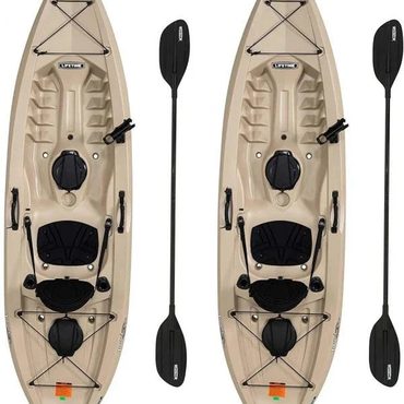 Premium True Basics Lifetime 90806 Tamarack Angler 100 Fishing Kayak C 2 Pack (Paddles Included) Functional