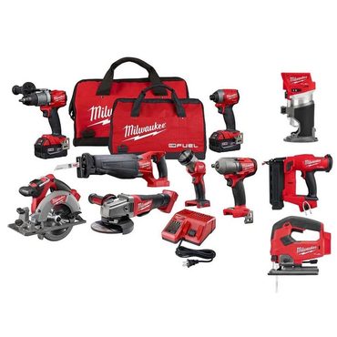 Genuine Basic Line Milwaukee M18 FUEL 18V Cordless Combo Kit 10-Tool Practical