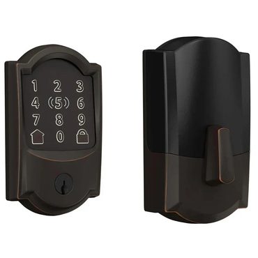 In Season True Basics Encode Plus Smart Wi-Fi Lock Front Door, Keyless Deadbolt, Apple Watch, WiFi App, Matte Black Distinctive