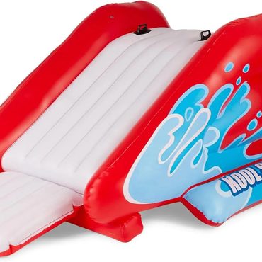 Limited True Basics Intex Kool Splash Inflatable Water Slide Pool Play Center Built in Sprayers Blue Enhanced