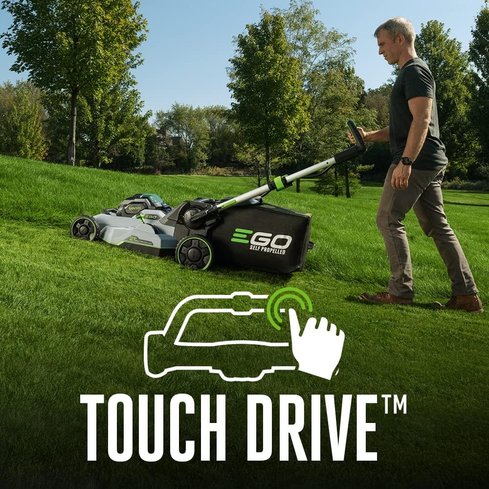 Revolutionary Basic Line EGO Power+ 21-Inch 56V Self-Propelled Cordless Lawn Mower with 2x 4.0Ah Batteries & Rapid Charger, Black Sensible
