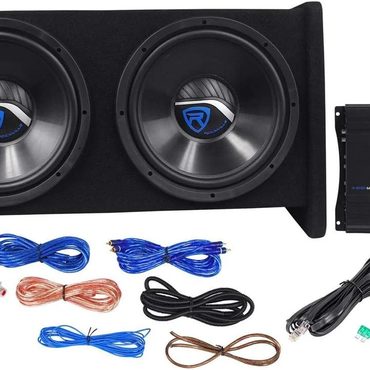 In Stock Standard Goods RV12.2B 1200W Dual 12" Car Subwoofer Enclosure+Mono Amplifier+Amp Kit Fine