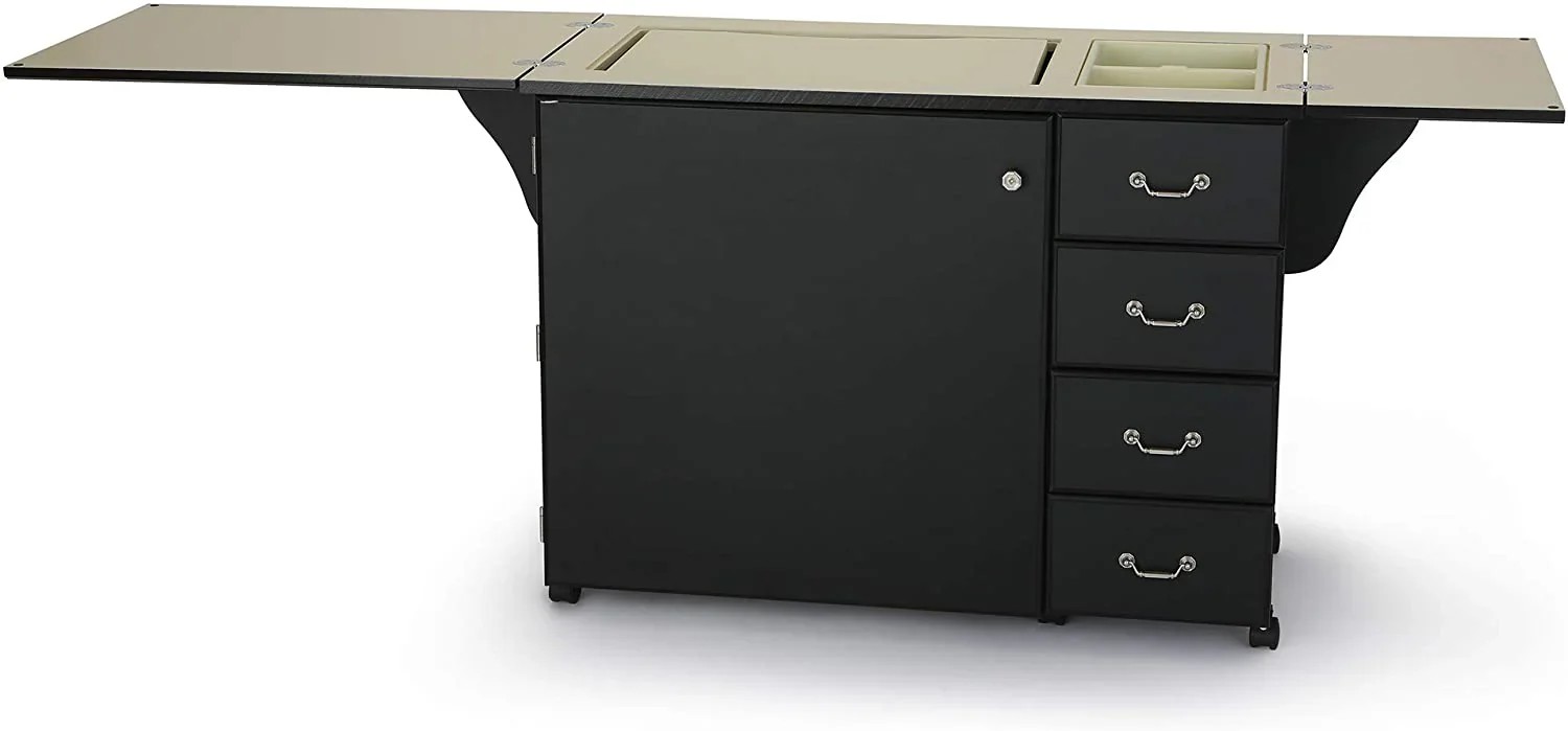 Revolutionary Open Market Norma Jean Sewing Cabinet for Sewing Cutting Quilting Crafting Black Enhanced