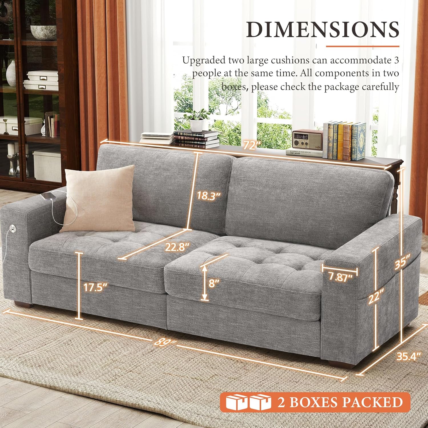 Premium Fresh Find Ihanherry 146" U-Shaped Modern Sofa Modular Sectional Cloud Couch Grey Practical