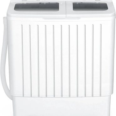 Advanced Standard Goods Portable Washing Machine Twin Tub 20 Lbs Grey White Universal