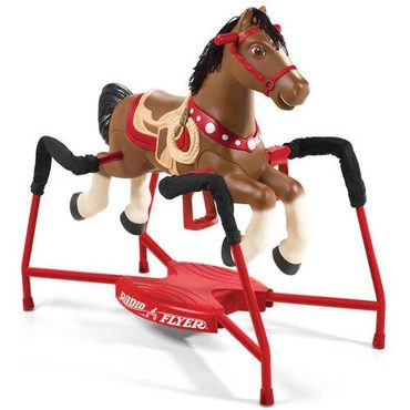 In Stock Prime Select Radio Flyer Blaze Interactive Spring Horse Ride-On Toy with Sounds & Accessories, Ages 2-6, 60 lbs Capacity Universal
