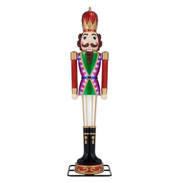 Limited Smart Pick 2025 Animated Christmas Nutcracker Blow Mold Decoration, Multicolor, 9', by Holiday Time Universal