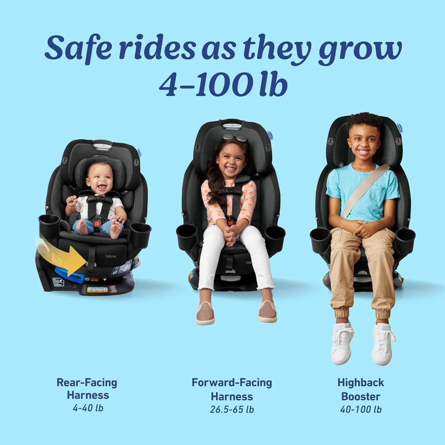 Limited Simple Goods Graco Turn2Me 3-in-1 Rotating Convertible Car Seat, Cambridge Fine