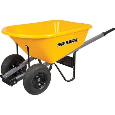 Brand New Basic Line 6 Cu. ft. Poly Wheelbarrow with Dual Wheels RP6DWLG8 Distinctive