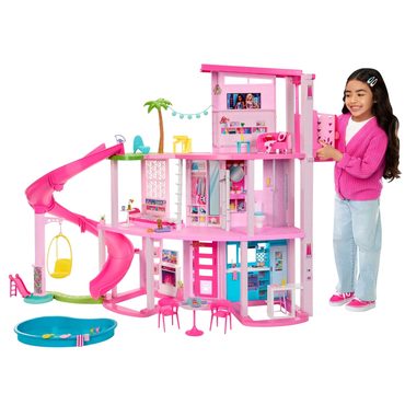 In Stock Simple Goods Barbie Dreamhouse Pool Party Dollhouse Playset with Slide, 10 Play Areas & 75+ Accessories Improved