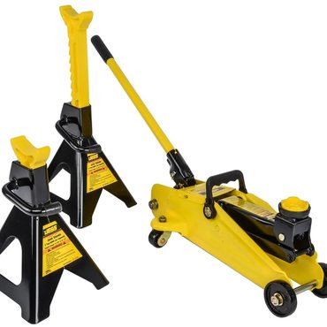 Select Clear Choice JEGS 79002 Hydraulic Utility Floor Jack & Stands Heavy Gauge Steel Frames Original
