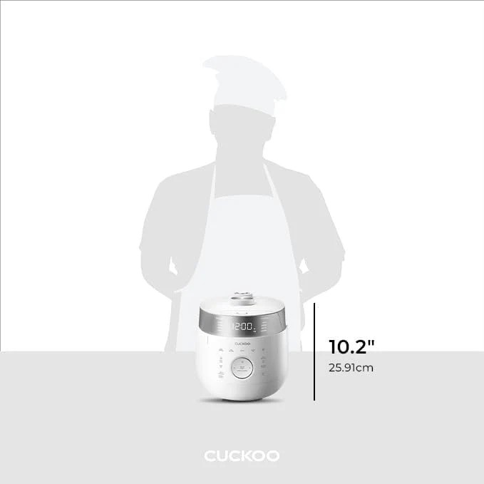 Limited Standard Goods Small Stainless Steel Rice Cooker 6 Cups, Induction Heating Dual Pressure, White Distinctive