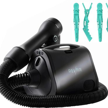 Durable Open Market Reverse-Air Hair Dryer with Hair Clips – Black Original