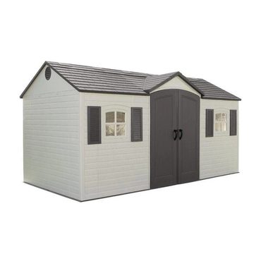 Annual Open Market 2025 Side entrance, 4.57 m W x 2.44 m D, plastic tool shed Sound
