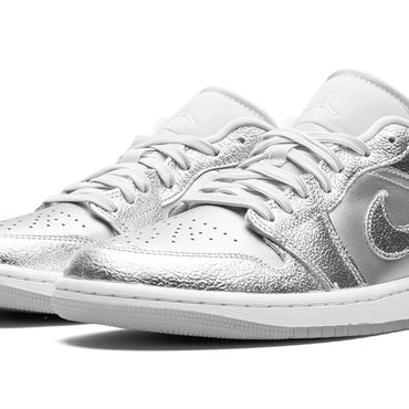 Economy Smart Pick Air Jordan 1 Low SE WMNS "Metallic Silver" Sensible