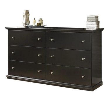Advanced Smart Pick Ashley Furniture Maribel 6 Drawer Wood Double Dresser in Black Practical