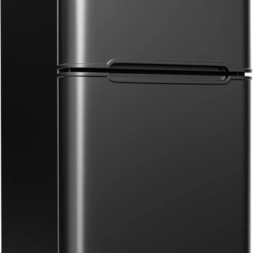 Revolutionary Basic Line EUHOMY 3.2 Cu.Ft Mini Fridge with Freezer, 2-Door Compact Refrigerator, Silver Sound