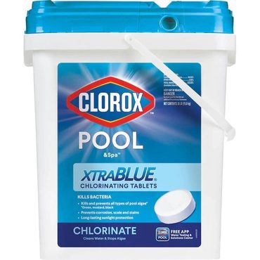 Annual Fresh Find Clorox Pool&Spa XtraBlue 3 in Long Lasting Chlorinating Tablets 35-lb Bucket 3-in Pool Chlorine Tabs Universal