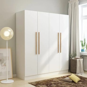 Select Standard Goods Modern Freestanding Solid Wood Wardrobe Closet With Storage Shelves Everyday