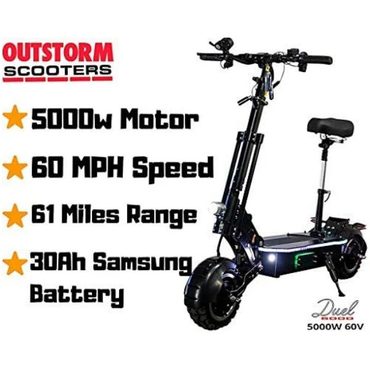 Premium True Basics 2025 MAXX 60MPH Ultra High Speed Electric Scooter for Adults Foldable, 5000W Power Dual Motor| 60V /38.5Ah Bat Fine