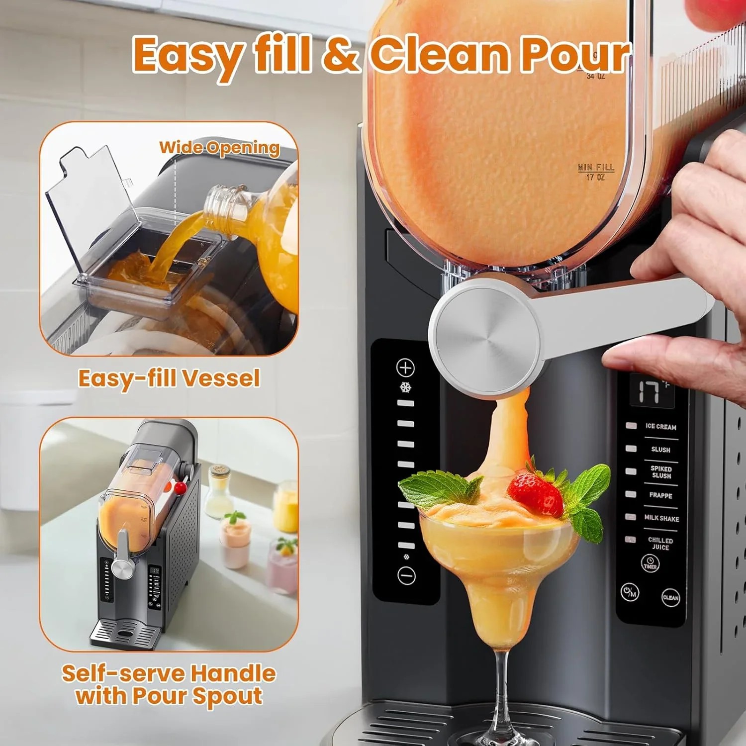 Select Smart Pick Soft Serve Ice Cream Machine,Slushy Machine for Home Sensible