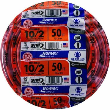 Advanced Standard Goods 28829022 50′ 10/2 with Ground Romex Brand SIMpull Residential Indoor Functional